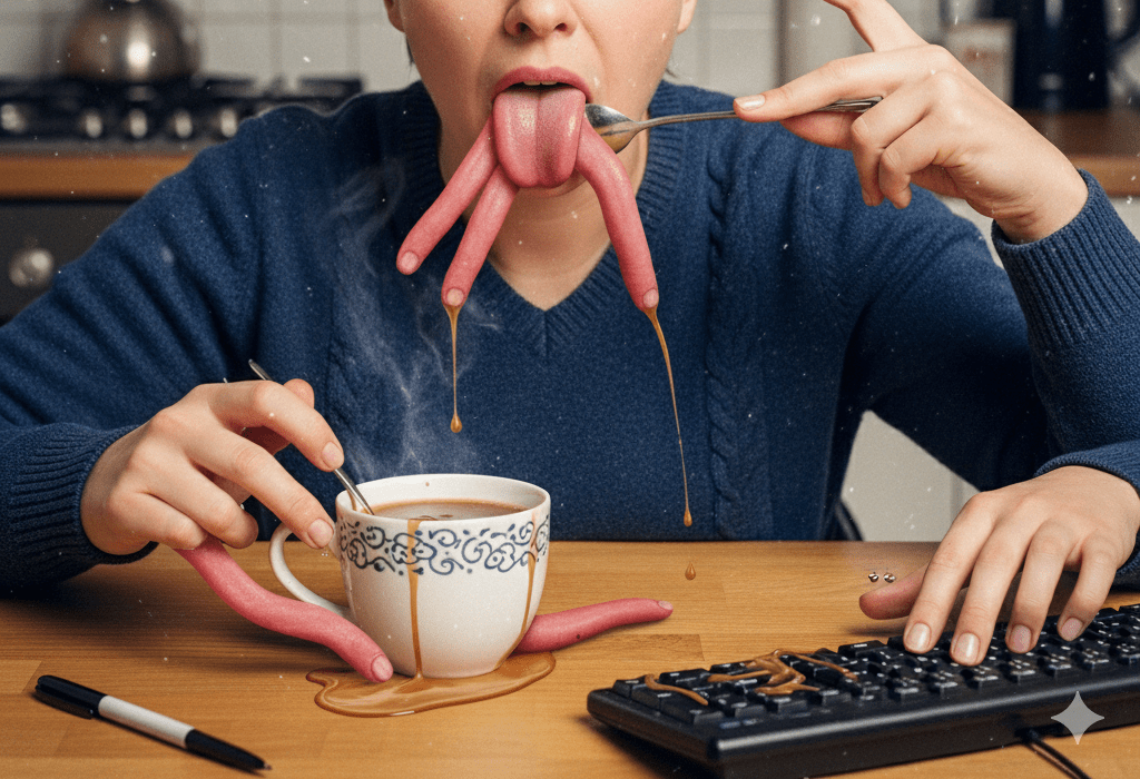 J’ai confondu le sens du toucher on dirait